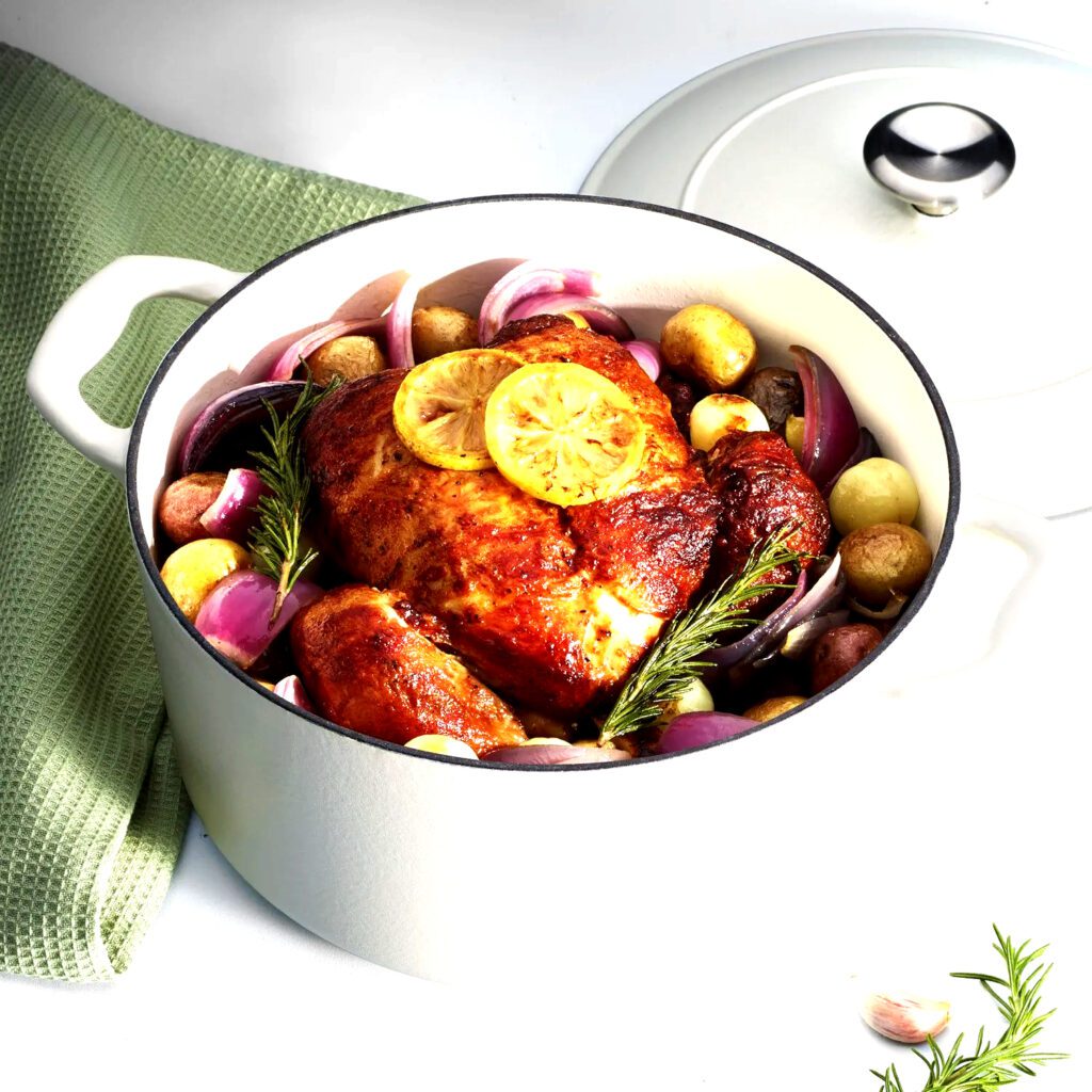 Tramontina Enameled Cast-Iron 5.5-Quart Covered Dutch Oven