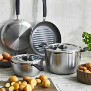 LEVELS STAINLESS STEEL STACKABLE CERAMIC NONSTICK