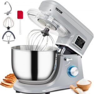 Stand Mixer, 660W Electric Dough Mixer with 6 Speeds LCD Screen Timing